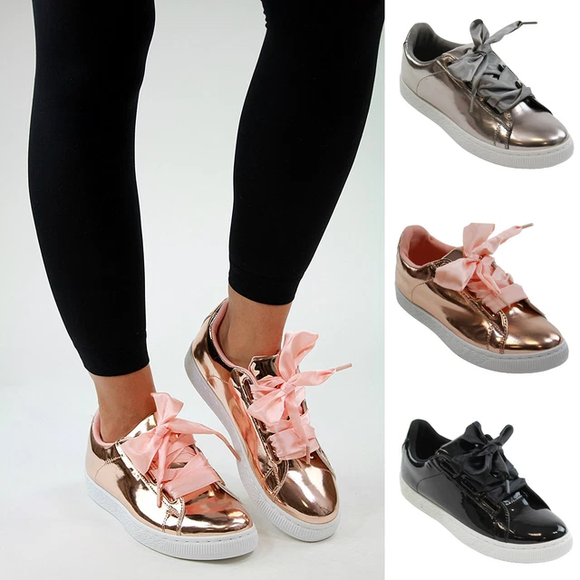 Womens trainers deals with ribbon laces