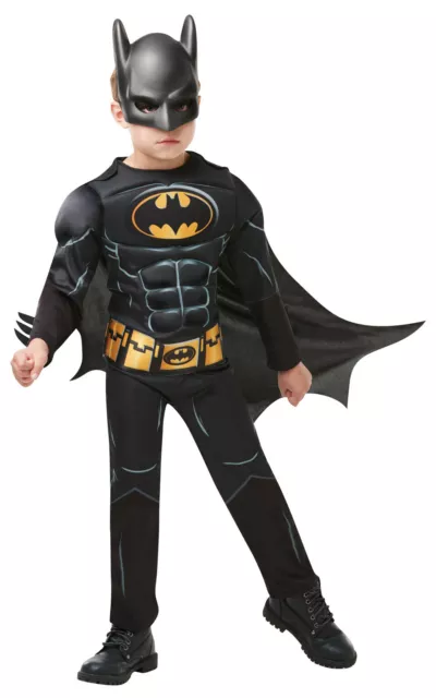 Batman de luxe Kostüm Rubies Muskeln +Maske Superhelden Kinder Jungen Avengers
