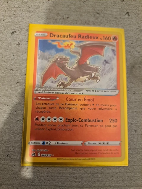 CARTE POKEMON DRACAUFEU Radieux 020/159 / Bloc EB Zénith Suprême / Exc