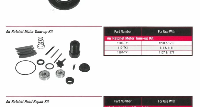 109XPA-TK1, Ingersoll Rand, Air Ratchet Motor Tune Up Kit, New