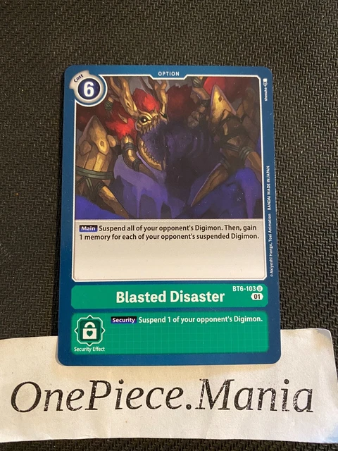 Disaster Game Card DIGIMON CARD GAME Blasted Disaster BT6-103 U EUR 1,00 - PicClick FR