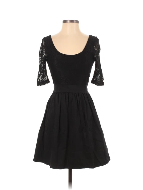 American Rag Cie Women Black Casual Dress S
