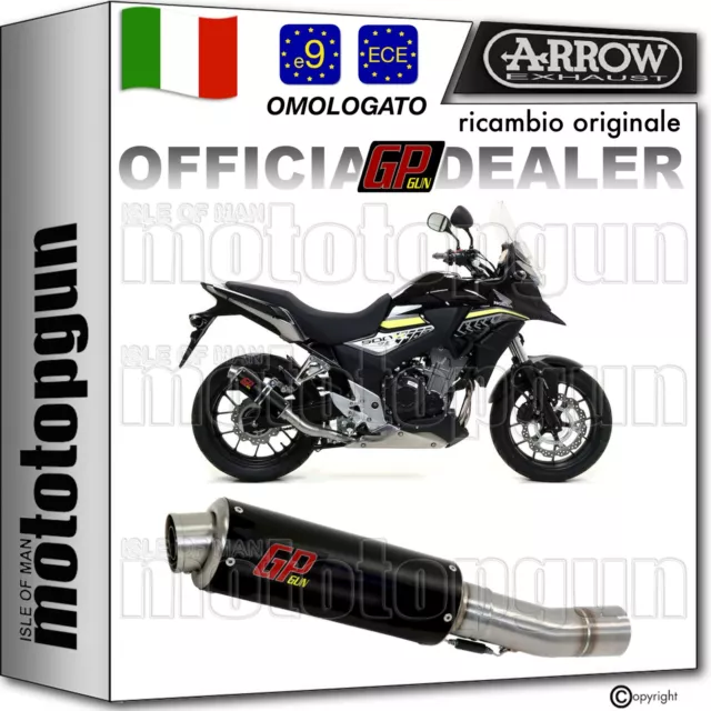 Arrow Scarico Hom Gp2 Gp 2 Gpgun Nero Honda Cb 500 X 2016 16