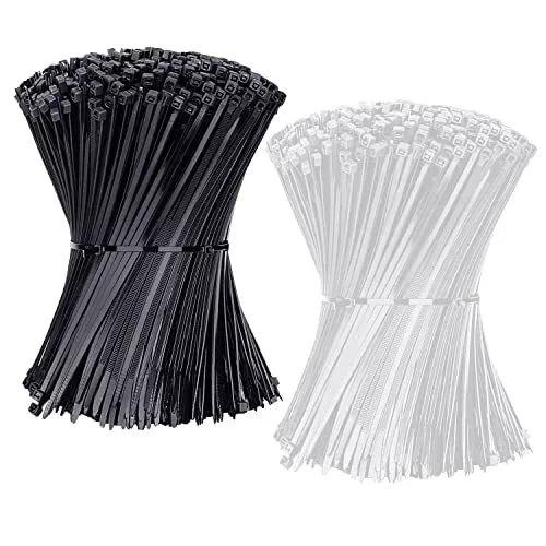 Collier de Serrage Plastique Serre Câble 1000 Pièces Attache Câble Serre Câbl...