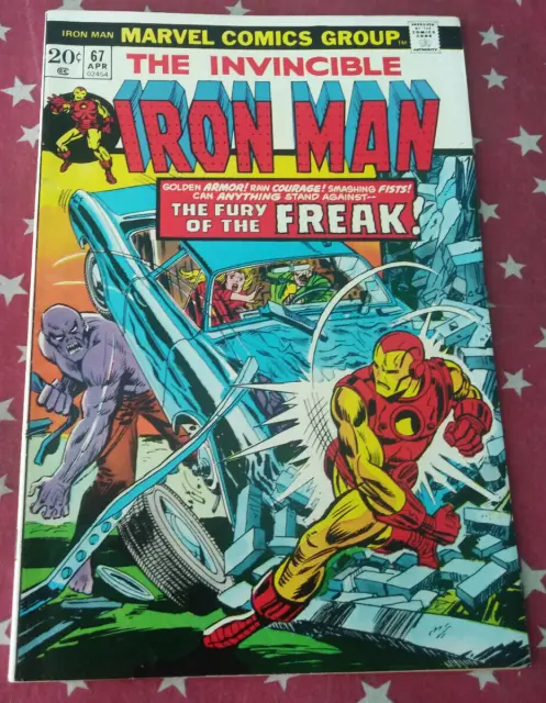 The Invincible Iron Man No. 67 The Fury Of The Freak  Marvel Comics Fine