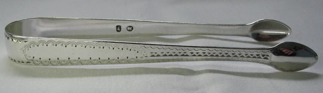 GEORGIAN SILVER SUGAR TONGS John Lambe - 1786-1790
