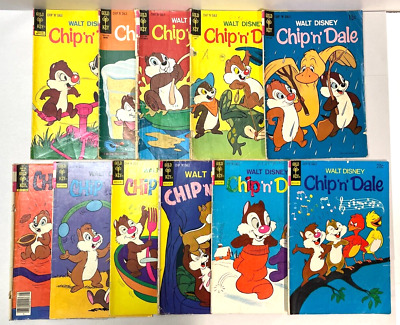 Lot of 11 Gold Key Walt Disney Chip'n'Dale Comics Various Issues #4-60