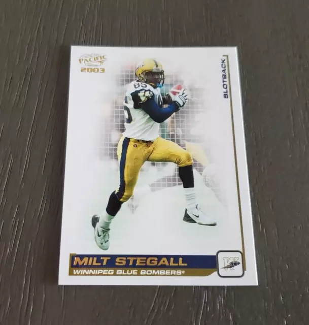 2003 Pacific Football Milt Stegall Card 109 Blue Bombers