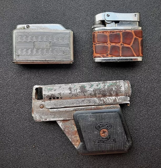 set of vintage lighters GAS BNOTHEN TILE+JBELO M-23+IMCO 2