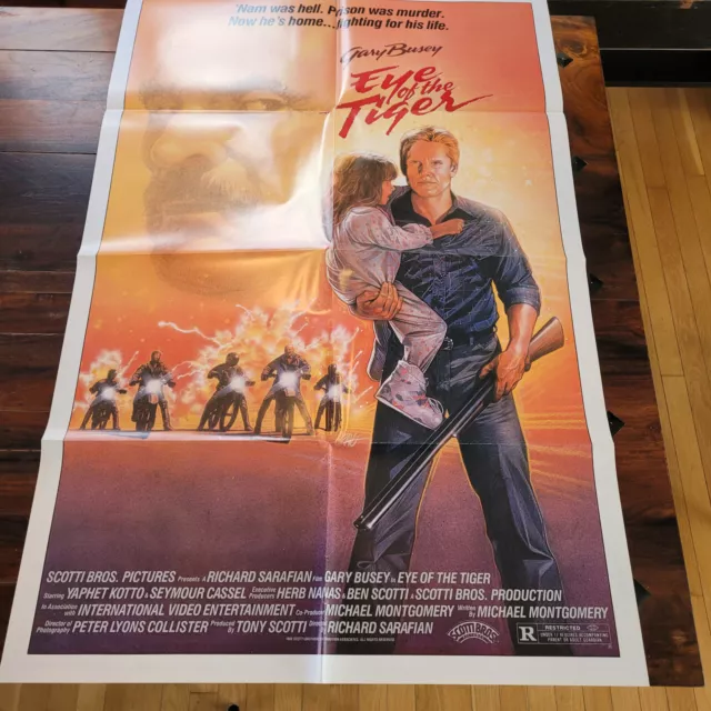 Eye Of The Tiger One sheet Original Movie Poster Gary Busey Folded Near mint!