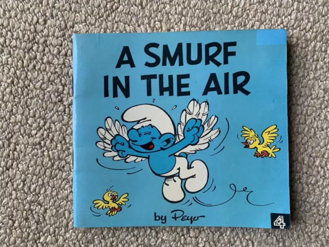 Vintage Paperback Book - A SMURF IN THE AIR By peyo  #4 Smurfs 1981/82