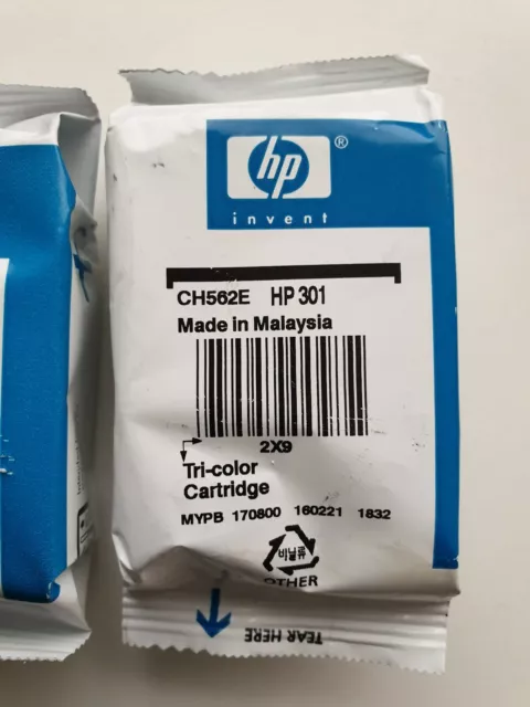 HP 301 Tri-Colour Genuine Ink Cartridge, CH562E, Original  HP301CL