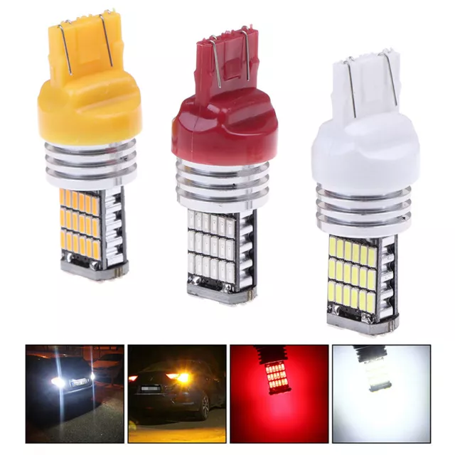 1x T20 7443 45-SMD Rear Brake Light Canbus LED 7440 W21W Turn Signal Lamps-a*eh