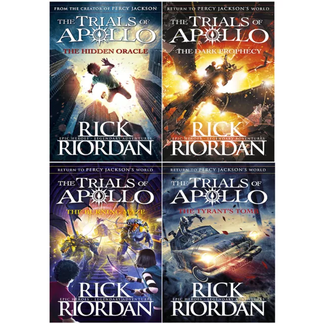 The Trials of Apollo Series Books 1 - 4 Collection Set by Rick Riordan NEW