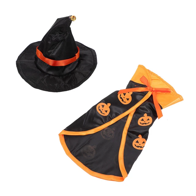 1 Satz von Haustier-Kostüm-Hut-Mantel-Set-Katzenhund-Cosplay-Stütze für 12