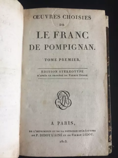 Pompignan, Oeuvres Choisies, 1813 Tomo1