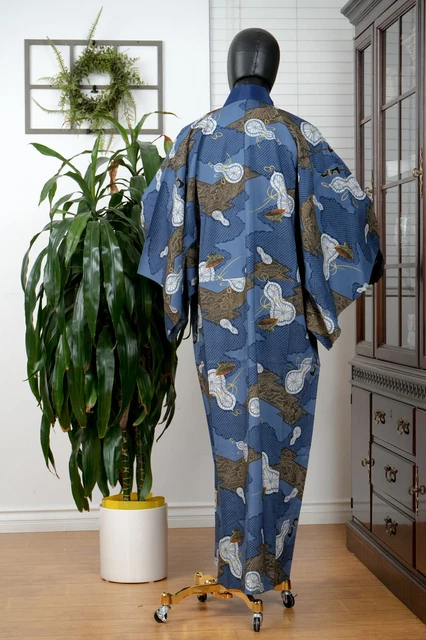 Dear Vanilla Japanese Juban Undergown Men's Kimono Authentic Vintage Japan Mint 7