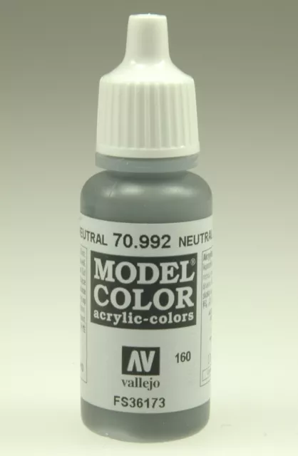 Vallejo 70992 Model Color Neutralgrau, Matt, 17 ml