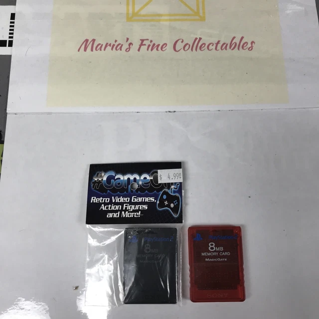 Sony Playstation 2 OEM PS2 8MB Memory Cards -  Accessory Lot of 2 Memory Cards