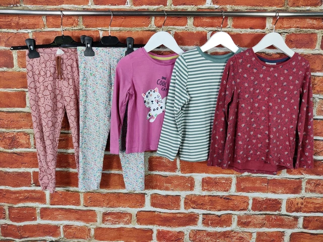 Girls Bundle Age 3-4 Years Next Zara M&S Leggings Top T-Shirt Floral Cat 104Cm