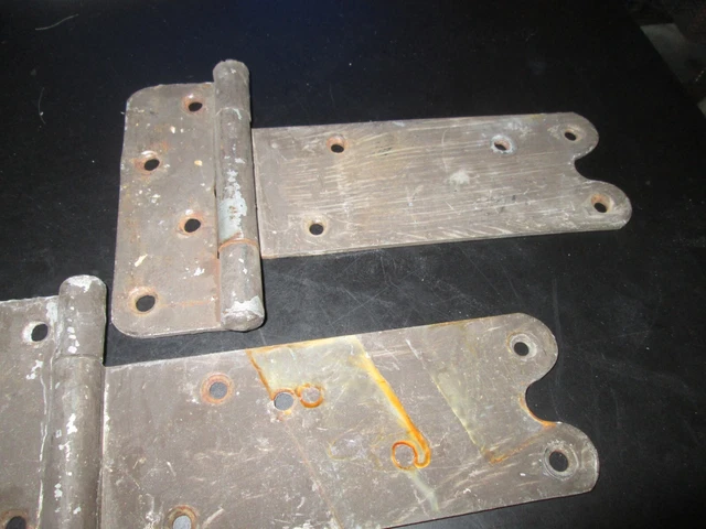 Vintage 6" Heavy Duty Black Tee Hinges for Fence, Gate, Barn, & Shed Door