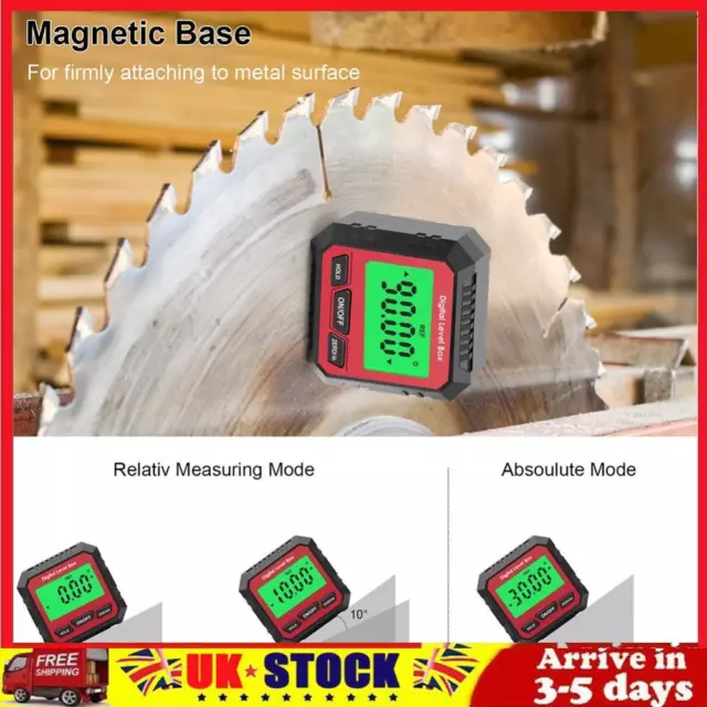 Digital Protractor Angle Finder Electronic Level and Angle Gauge (Red)