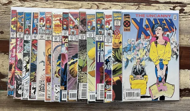 Mixed Lot of Marvel Comics Uncanny X-Men - 15  Issues 281, 282 1st Bishop Cameo