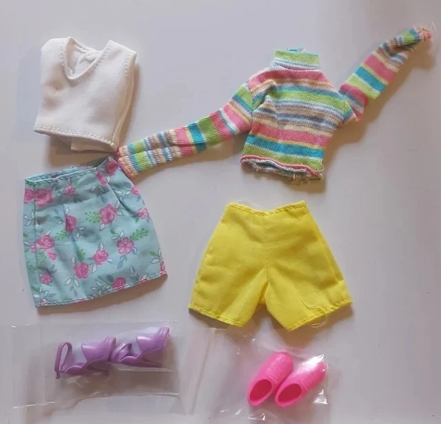 Barbie Doll Tops Skirt Shorts Shoes Clothes  Summer Outfits
