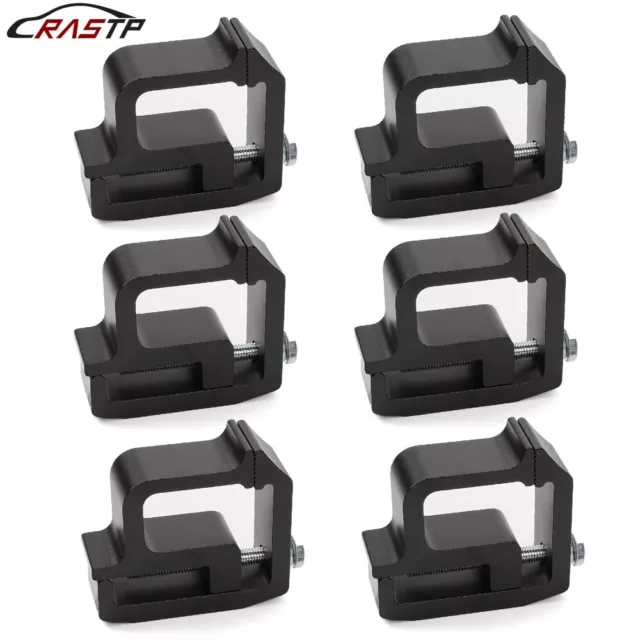 6 X Black Truck Cap Topper Camper Shell Mounting Clamps Heavy Duty