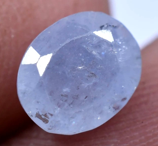 Pierre Précieuse Ronde Non Chauffée Naturelle Certifiée Saphir Bleu Du