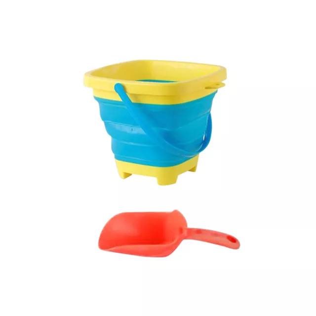 Foldable Buckets With 1 Shovels Sand Bucket Foldable Pail Bucket Silicone Bucket