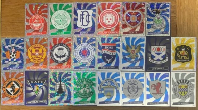 SPFL Scottish SPL Match attax 2016/17 team sets Topps