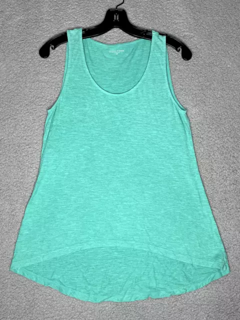 Eileen Fisher Womens XS Green Tunic Tank Hemp Organic Cotton