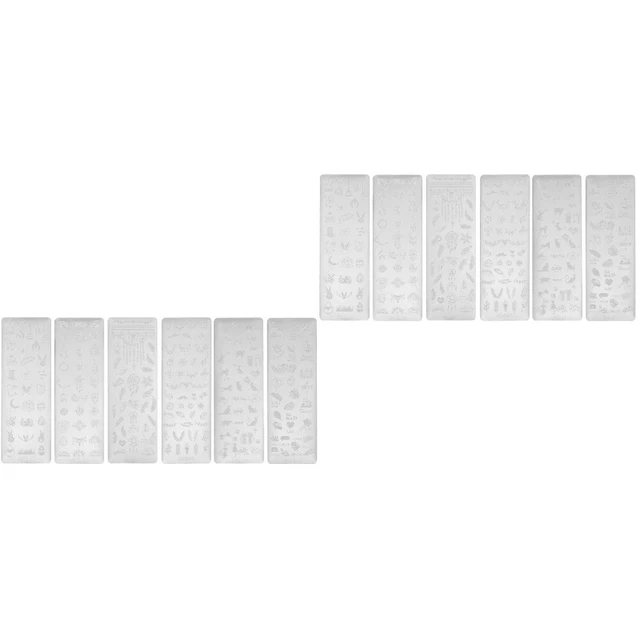 12 Pcs nail art stamper Modèles De À Ongles Tampon D'art D'ongle Poinçon