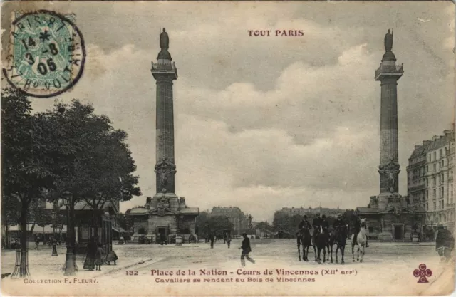 CPA TOUT PARIS (12th) 132 Place de la Nation. Cours de VINCENNES (560476)