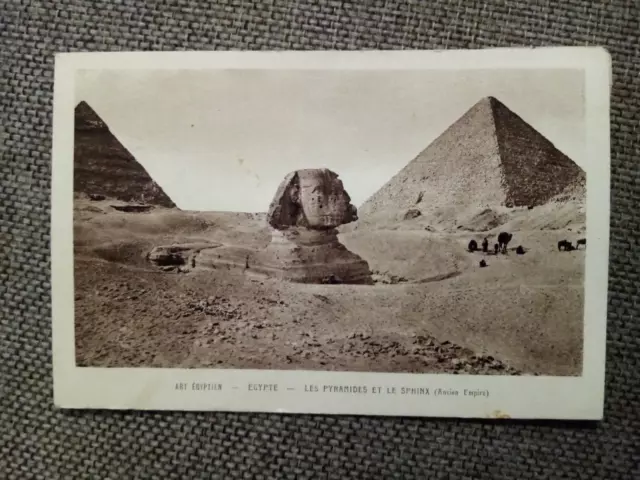 Cpa Égypte Le Caire Les Pyramides Et Le Sphinx