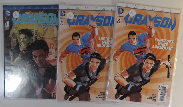 Grayson Annual Lot of 3 #1,2 x2 DC Comics (2015) NM 1st Print Comic Books