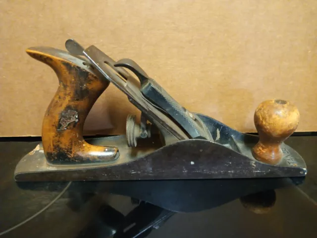 Antique Stanley No 5 1/4 Sweetheart Logo Junior Jack Plane 1920's