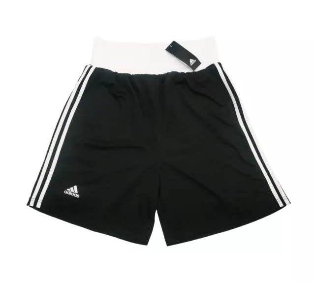 Adidas Boxing Shorts - Black And White - Size Medium