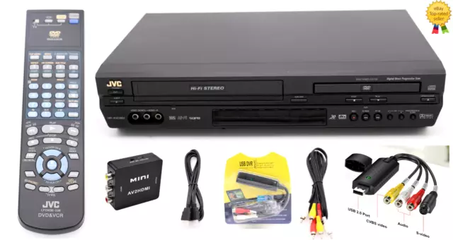 JVC DVD VHS VCR Player Converts VHS to Digital File by USB 2.0 Capture Converter