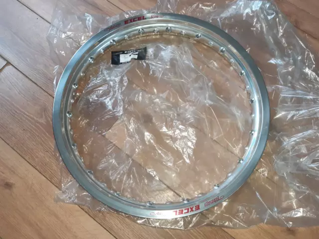 Nos Honda CRF CRF KX RM YZ 125 250 500 18" 36 Loch TAKASAGO EXCEL HINTERE FELGE silber