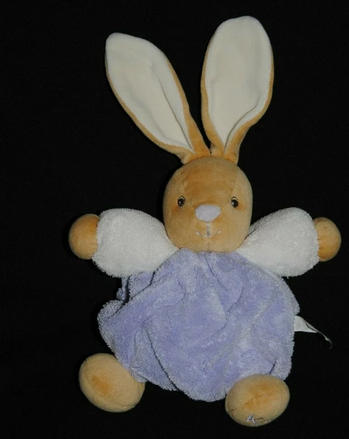 Peluche doudou lapin boule plume KALOO 2011 mauve parme violet 18 / 30 cm TTBE