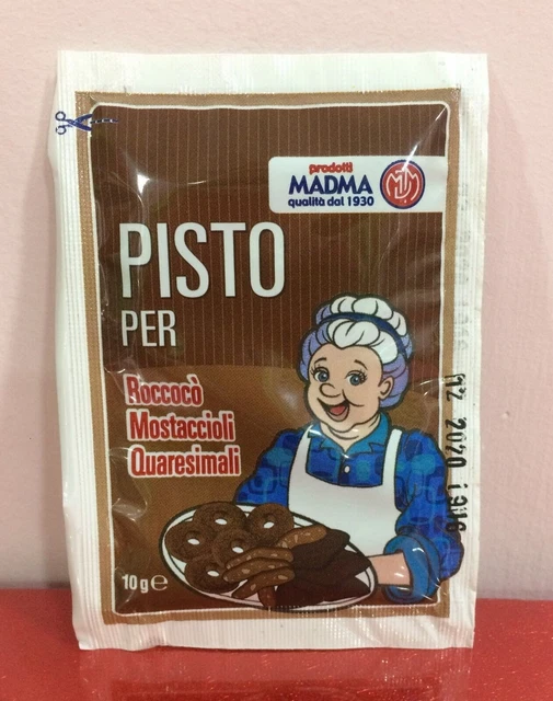 5 Bustine Di Pisto Per Roccoco' Mostaccioli Madma 10Gr Dolci Natalizi Natale