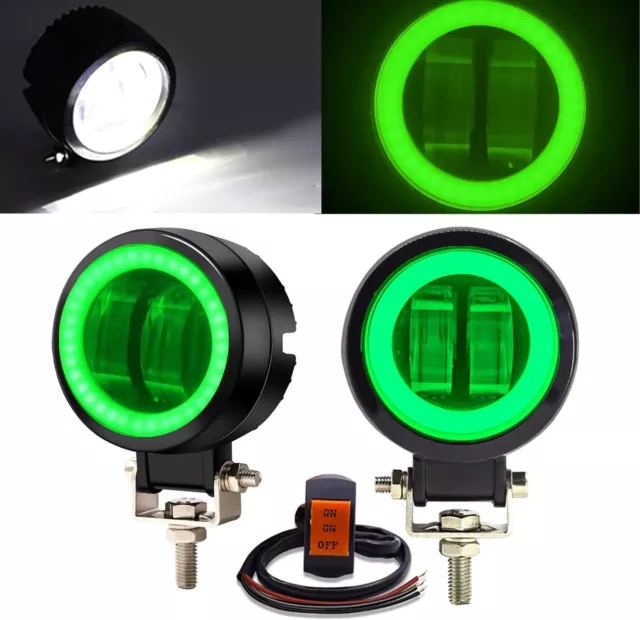 20W Motorcycle LED Driving Fog Lights, 3Inch Round Motorcycle Spotlights Fog