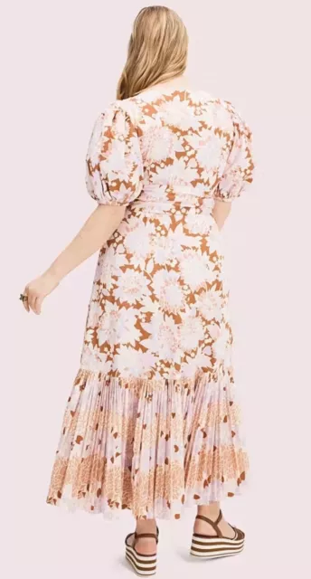 Kate Spade New York Women's Multicolor Floral Exotic Bloom Poplin Dress Sz 4 2