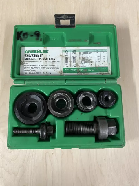 Greenlee 735BB Ball Bearing Knockout Punch Set