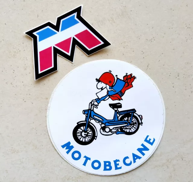 Lot 2 autocollants MOTOBECANE sticker ancien mobylette cycles  années 80’s