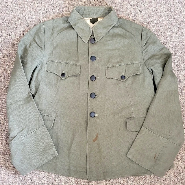 WW2 NAMED JAPANESE Jacket Army Officer Tropical Green Uniform Wwii