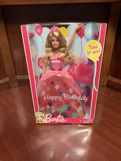 Rare Mattel 2011 Happy Birthday Tiara Barbie Doll Tiara For You Princess Ballons 2