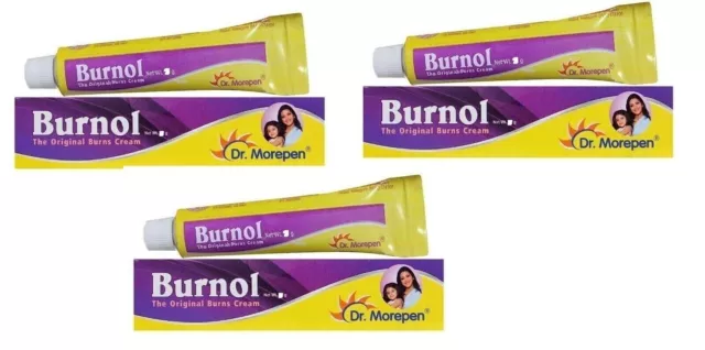 Crème Antiseptique Burnol (15 Gm X3) Brûlures Blessures Coupures Mineures...